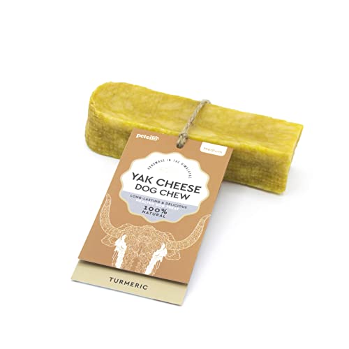 Petello Yak Cheese Himalayan Dog Chew With Turmeric Protein Rich Long Lasting Dog Treat 75g, Natural