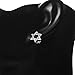 My Daily Styles 925 Sterling Silver CZ Jewish Star of David Womens Stud Earrings (Silver)