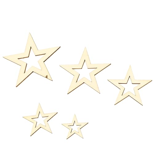 Superfici lisce: le stelle in legno presentano linee semplici e non richiedono ulteriore levigatura prima dell'uso, e hanno superfici e bordi lisci senza bordi irregolari o sbavature.