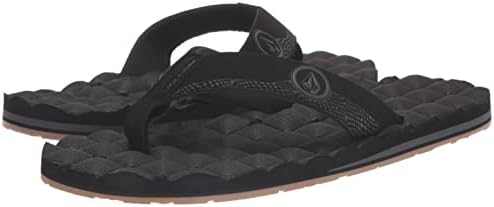 Volcom Men's Recliner Sandal Flip Flop, Black Destructo-New, 10 | Image 6