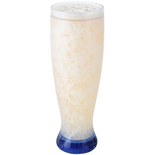 Lily's Home Double Wall Gel-Filled Acrylic Freezer Beer Glasses, Great For Enjoying Brews At Bbqs And Parties, Clear With Assorted Color Bases (16 Oz. Each, Set Of 4) - Pilsner Shape #TOP5