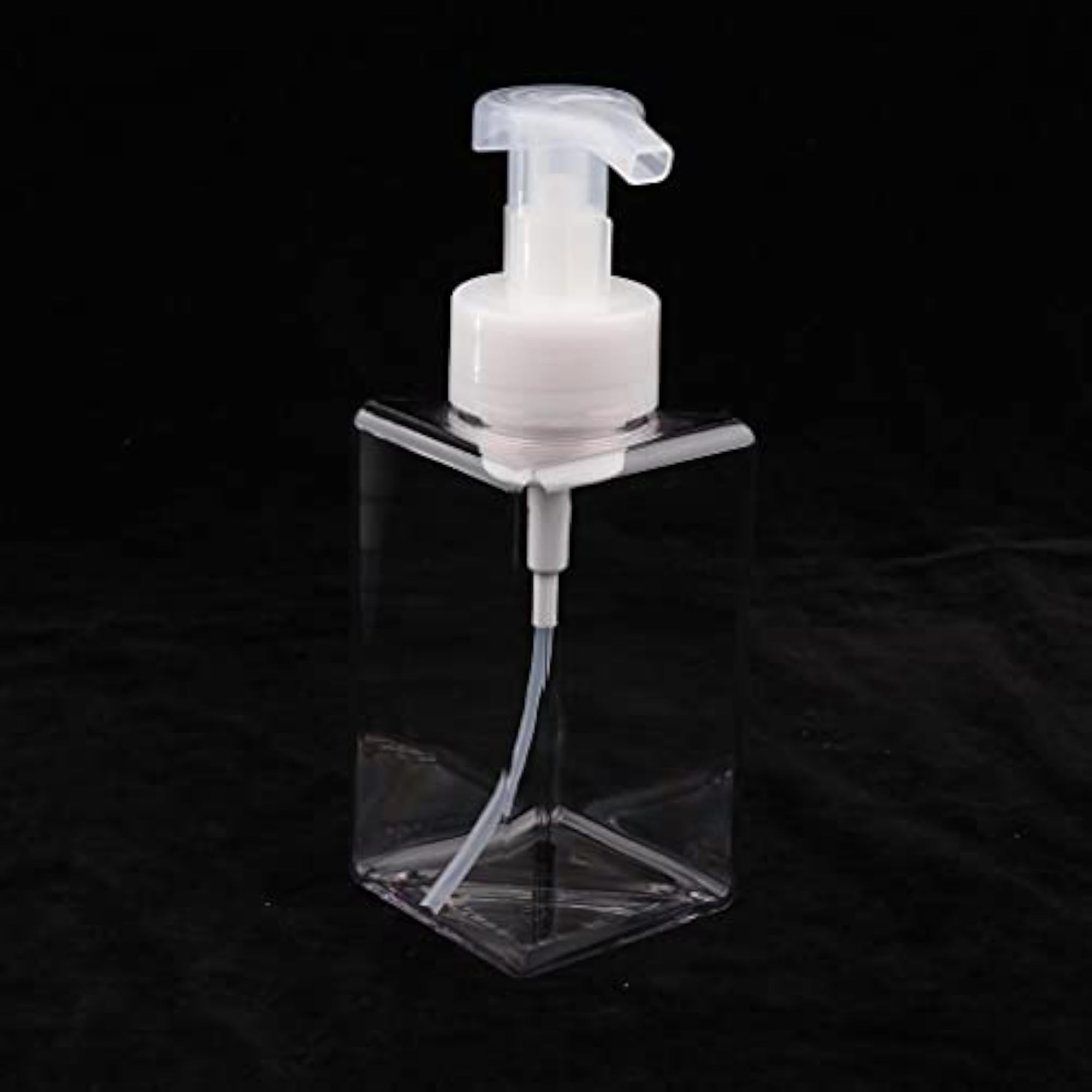 Empty PVC Square Pump Bottle Jar Dispenser for Liquid Lotion