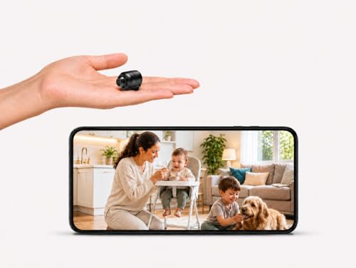 Mini Wireless WiFi Camera SD Quality Compact Smart Camera with Night Vision Motion Detection Portable Baby Monitor & Pet Camera Cloud Storage Support iOS & Android App