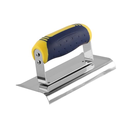 Ieron Winkelkelle aus Edelstahl, Verputzwerkzeug, Wandreparaturwerkzeug, Beton-Handtrimmer, Betontrimmer mit gebogenem Ende, Zementtrimmer, Bauhelfer