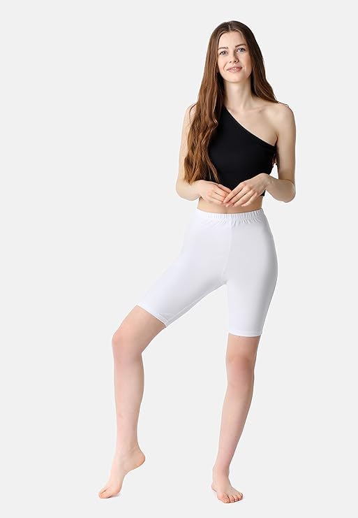 Image of DIVING DEEP Womens Slip Shorts for Under Skirt Shorts for Women & Girls High Waisted Women's Shorts | Stretchable Skin Fit Shorties Tights for Women & Girls | Cycling Shorts for Women