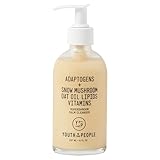 Youth To The People Supershroom Facial Cleanser - Adaptogens + Snow Mushroom Oat Oil Lipids Vitamins Face Wash, Nourishing Makeup Remover for Dry + Sensitive Skin, Soothes Redness - 8 fl oz