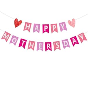 Happy Mother's Day Banner Decorations Glitter Pink Best Mom Ever Mom's Garland Sign Bunting Mothers Family Photo Backdrop for Decor Party Supplies Happy Mothers Day Banner Decorations Glitter Pink Best Mom Ever Moms Garland Sign Bunting Mothers Family Photo Backdrop for Decor Party Supplies
