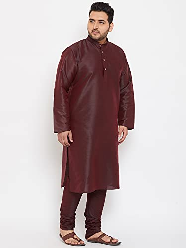 Image of VASTRAMAY Plus Size Men's Silk Blend Kurta Set-New