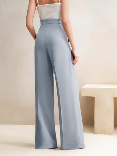 Image of KOTTY Women's Elegant High-Waist Wide-Leg Trousers for Office & Casual Wear