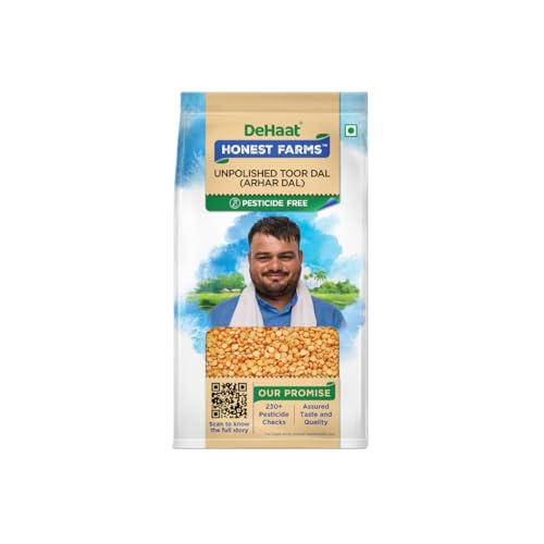 DeHaat Honest Farms Pesticide Free Unpolished Toor Dal (Arhar Dal) 500 GM