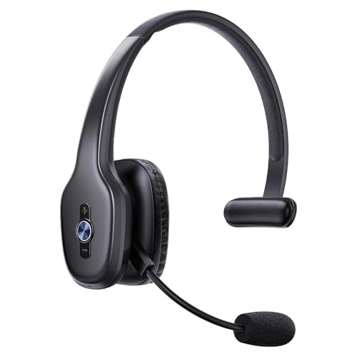 Generico Auriculares Bluetooth for Camioneros, Mono inalámbricos con cancelación de Ruido y micrófono, Sonido Alta fidelidad 30 Horas conversación(Model M98)