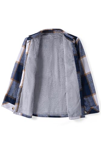 Zeagoo Womens Coats Sherpa Fleece Lined Jacket Long Sleeve Button Up Shirt - image 4