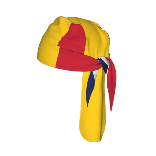 Drapeau du Tchad - Casquette de cyclisme respirante - En maille - Doublure de casque Durag - Évacuation de la transpiration - Pour le sport - Noir