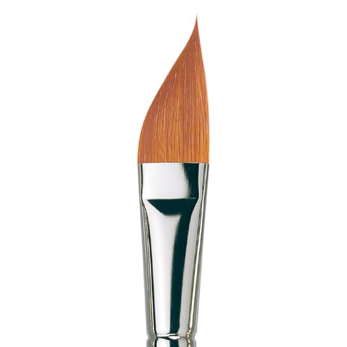 Image of da Vinci Watercolor Series 5587 CosmoTop Spin Paint Brush, Slant Liner Synthetic with Red Handle, Size 30 (5587-30)