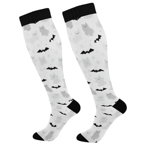 Image of SHJI Compression Socks for Women Sock Men Knee High Stockings for Running Athletic Hiking Cycling