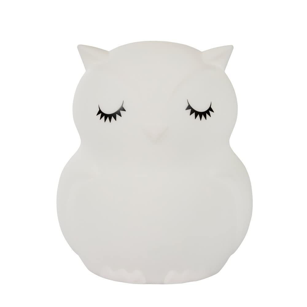 LITECRAFT Glow Owl Table Lamp Children's Colour Changing LED Night Light - White