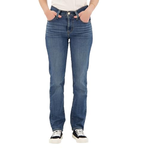 Levi'S Pantalones Vaqueros de Mezclilla de Mujer 724 de Alto estrás, Color Way Way, Talla 30 32, Way Way Back, 30W / 32L