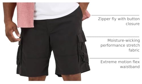Lee Men's Big & Tall Extreme Motion Carolina Cargo Short, Black, 46 - image 4
