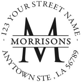 Miniatura 4 de Sellos redondos personalizados con su texto único para sello de autoentintado de dirección de retorno