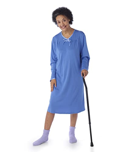 Silverts Open-Back Hospital Gowns for Women – Comfortable, Dignified, Easy Dressing for Seniors & Patients - Long Sleeve - Image 6