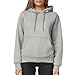 Produktbild Smith & Solo Hoodie Damen  Kapuzenpullover Frauen Baumwolle Long, mit Kapuze Pullover Sweatshirt Rundhals, Slim Fit Freizeit Sport Langarmshirt, Hoodies Training - Pulli Streetwear (L, Grau)