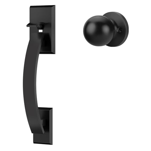 Goldenwarm Matte Black Front Door Handle