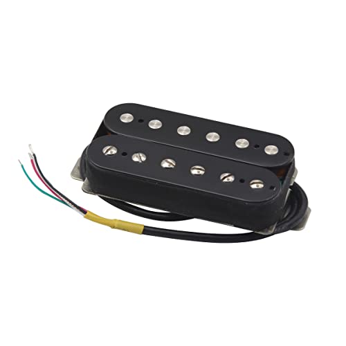 Fleor Electric Guitar Humbucker Pickups Bridge Alnico 5 Pickup Black #TOP1