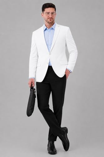 Image of SaintX Men's Premium 4-Way Comfy Stretch Sunscreen Blazer | Light Weight, Designed for Summers | Fully Lined | Comfort able Slim Fit | Wrinkle Resistant, All-Day Casual & Formal Signature Coat (JK11)