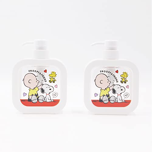 2 Pcs Empty Refillable Pump Plastic Bottle Dispensers for Hand Sanitizer Liquid Soap Shower Gel Shampoo Conditioner Lotion Bottles Bath Bathroom Accessories White Dog
