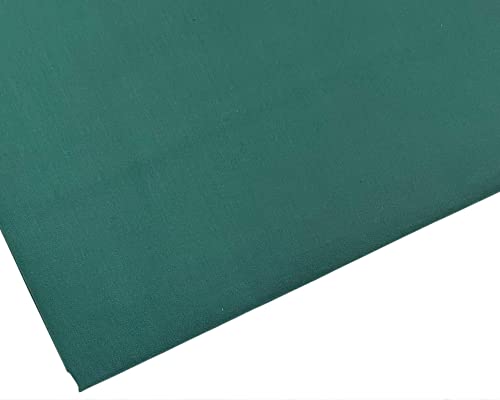 Tissu en polycoton uni vert bouteille - 45 pouces / 112 cm de large (Vert bouteille, 1 MÈTRE)
