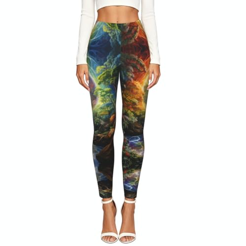 Leggings de compresión suave para mujer con estampado de árbol de la vida 2
