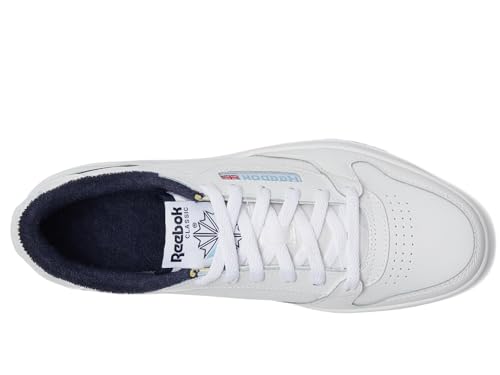 Reebok Unisex Phase Court Sneaker, White/Navy/Soft Blue, 11.5 Women/10 Men