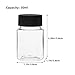 PRETYZOOM 24pcs 30ml Plastic Sample Bottles with Black Sealing Caps, Wide Mouth Reagent Storage Vials for Oil and Chemical Sampling, Small Empty Lab Bottles for Industrial Use