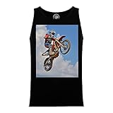 fabulous canotta uomo cotone biologico salto motocross motocross motocross photo subacquee, nero , m