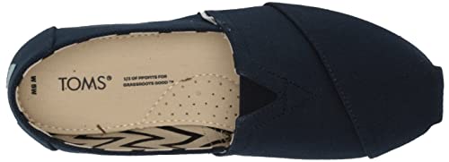 Image of TOMS Women's Alpargata Recycled Cotton Canvas Loafer Flat, Navy, 12