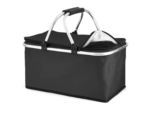 Bolsa Térmica Dobrável Cesto Grande De Piquenique 30l Viagem