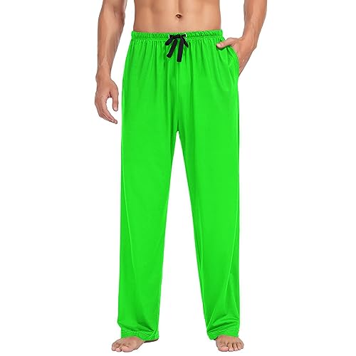 Ollabaky Solid Color Pajama Pants Men's Pajama Bottoms Sleep Lounge Pjs Pants3