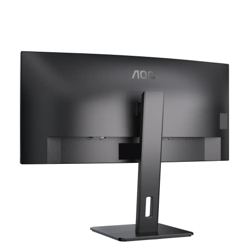 AOC CU34P3CV - 34 Zoll WQHD Curved Monitor, höhenverstellbar, Lautsprecher (3440x1440, 100 Hz, HDMI, DisplayPort, USB-C (65W PD), RJ45, USB Hub) schwarz – Bild 6
