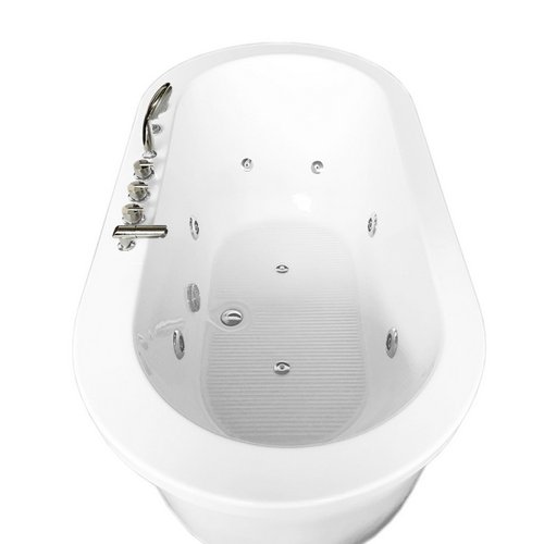 Łazienka Włochy Wolnostojąca wanna z hydromasażem 185x95 10 dyszy biały lub czarny I