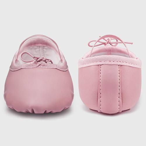 Image of Dynadans Kids PU Ballet Slippers for Girls Boys Toddler Big Kid | PU ballet slippers, pre-sewn elastic. Soft flexible sole. For girls, boys, toddler & big kid. Ideal for ballet, yoga, recital