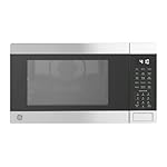 GE GCST10A1WSS 4-in-1 Microwave Oven, 1,050 Watts Air Fryer, Broiler & Convection Mode, Child-Lock Technology, Kitchen Essentials for The Countertop or Dorm Room, 1.0 Cu. Ft, Stainless Steel