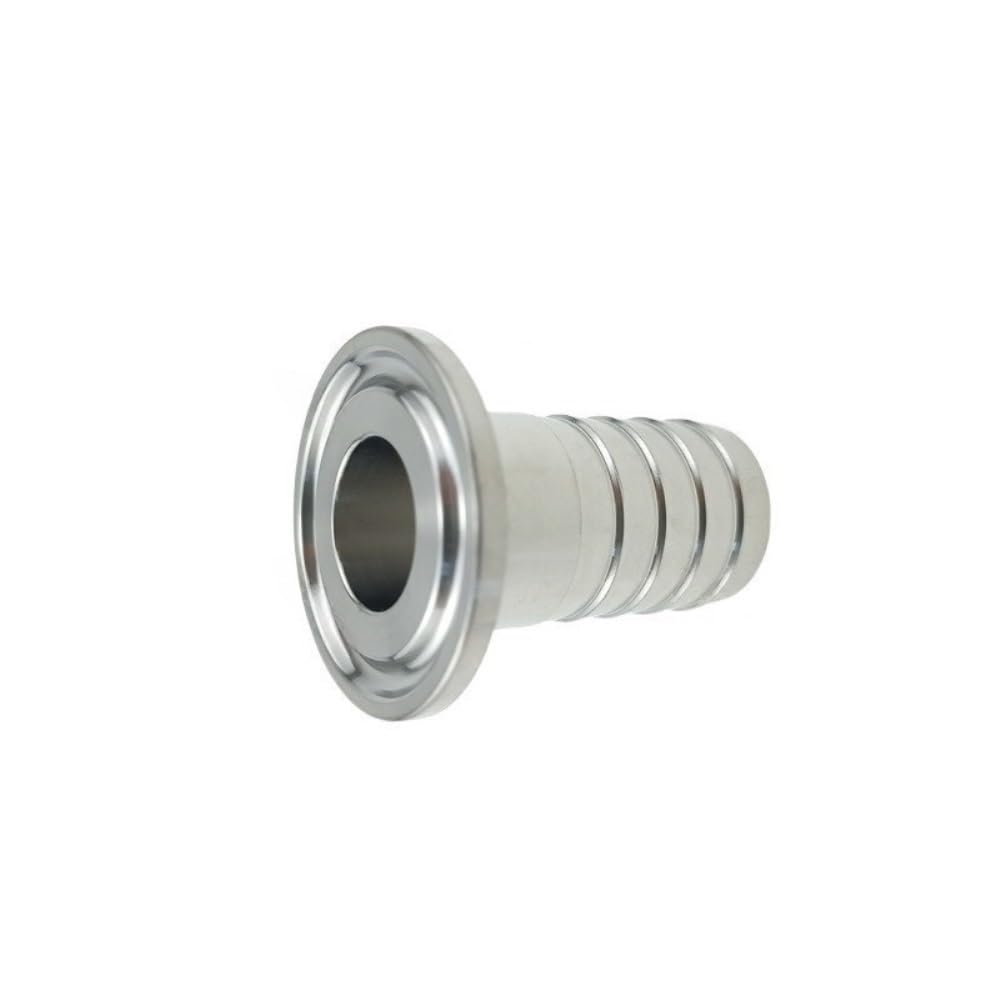 Raccord cannelé pour tuyau, TC34mm Tri pince tuyau raccord barbelé 304 acier inoxydable tuyau d'arrosage adaptateur 12.7/20mm(12.7mmx34)