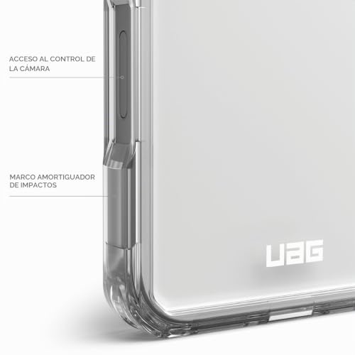 Funda iPhone 16 Pro Max UAG transparente que evita arañazos gracias al borde elevado 4