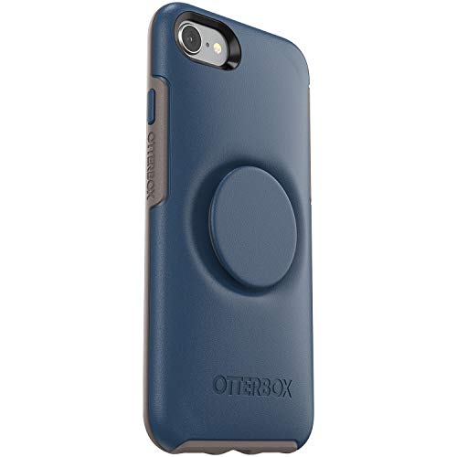 Coque iPhone 8 Otter Plus Pop Symmetry bleue pour photos d'une main
