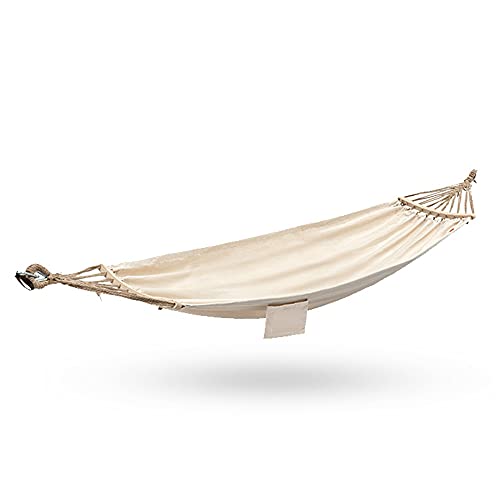 ???? Large Double Hammock Carrying Capacity Up to 250KG Outdoor Portable Hammock with Hardwood Expander White