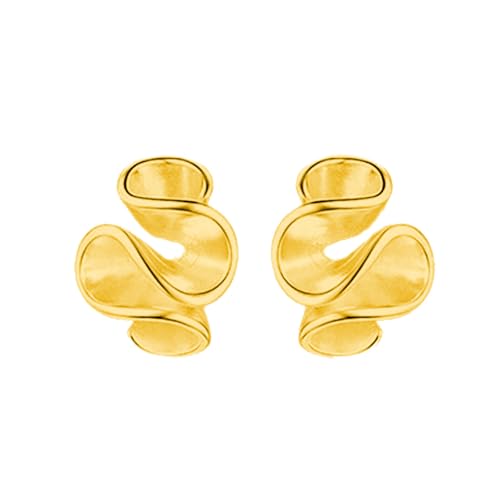 Creative Flower Studs Earrings Copper Texture Geometric Earrings Ear Jewelry Suitable for Elegant Women Daily Wear Party Ear Stu