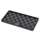 UHANBUT Car Dashboard Non-Slip Mat, PVC Grid Multifunctional Auto Storage Tray, Universal Vehicle Organizer Sticky Gripping Pad for Smartphone, GPS, Keys, Sunglasses, Number Plate (Black Grey)
