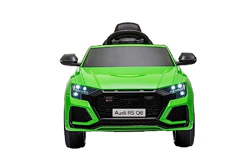 Kinderfahrzeug - Elektro Auto Audi RS Q8 - lizenziert - 12V7A Akku und 2 Motoren- 2,4Ghz + MP3 + Leder + Eva (Gr&uuml;n)