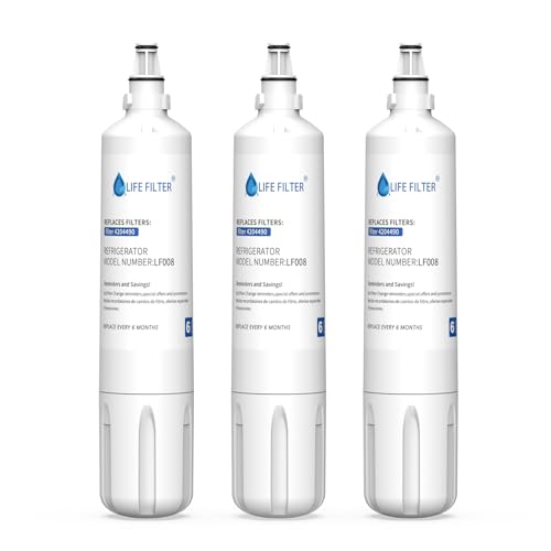 Lifefilter Water Filter Replacement for Sub-Zero 4204490 4290510 9030868 Refrigerator Water Filter 3 Pack