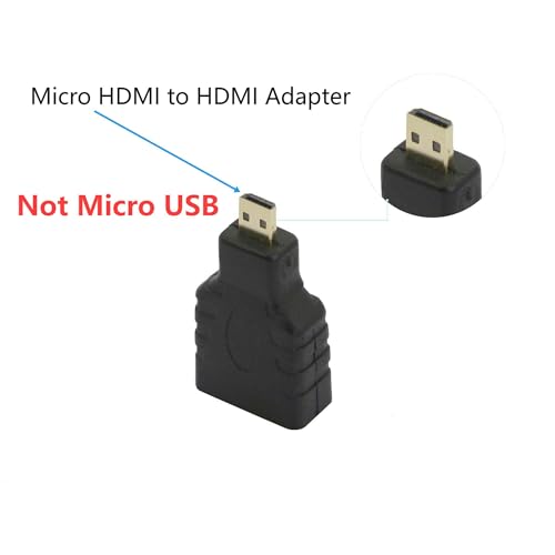 Micro adaptador HDMI macho a hembra tipo D 2 piezas miniatura 5